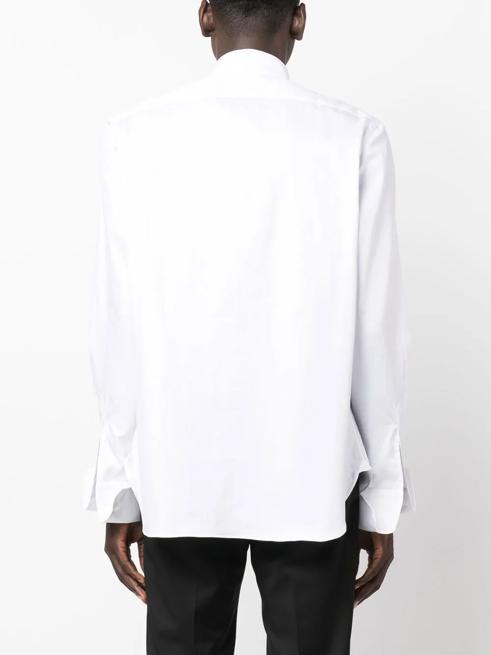 Giuliva Heritage Button-down Cotton Shirt in White, view 4