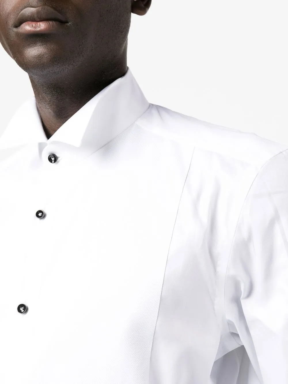Giuliva Heritage Button-down Cotton Shirt in White, view 5