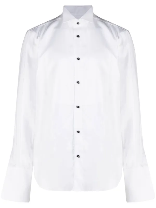 Giuliva Heritage Button-down Cotton Shirt in White