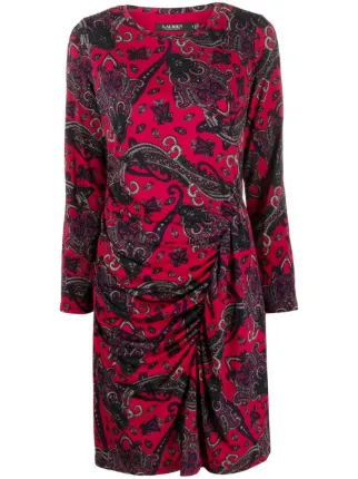 Wallis red paisley dress discount