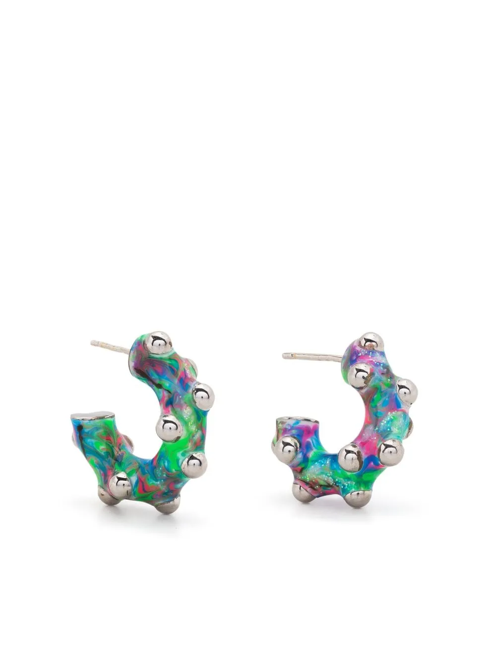 

Panconesi Hybrid hoop earrings - Blue