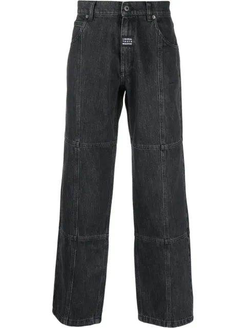 Liberal Youth Ministry straight-leg logo-patch jeans