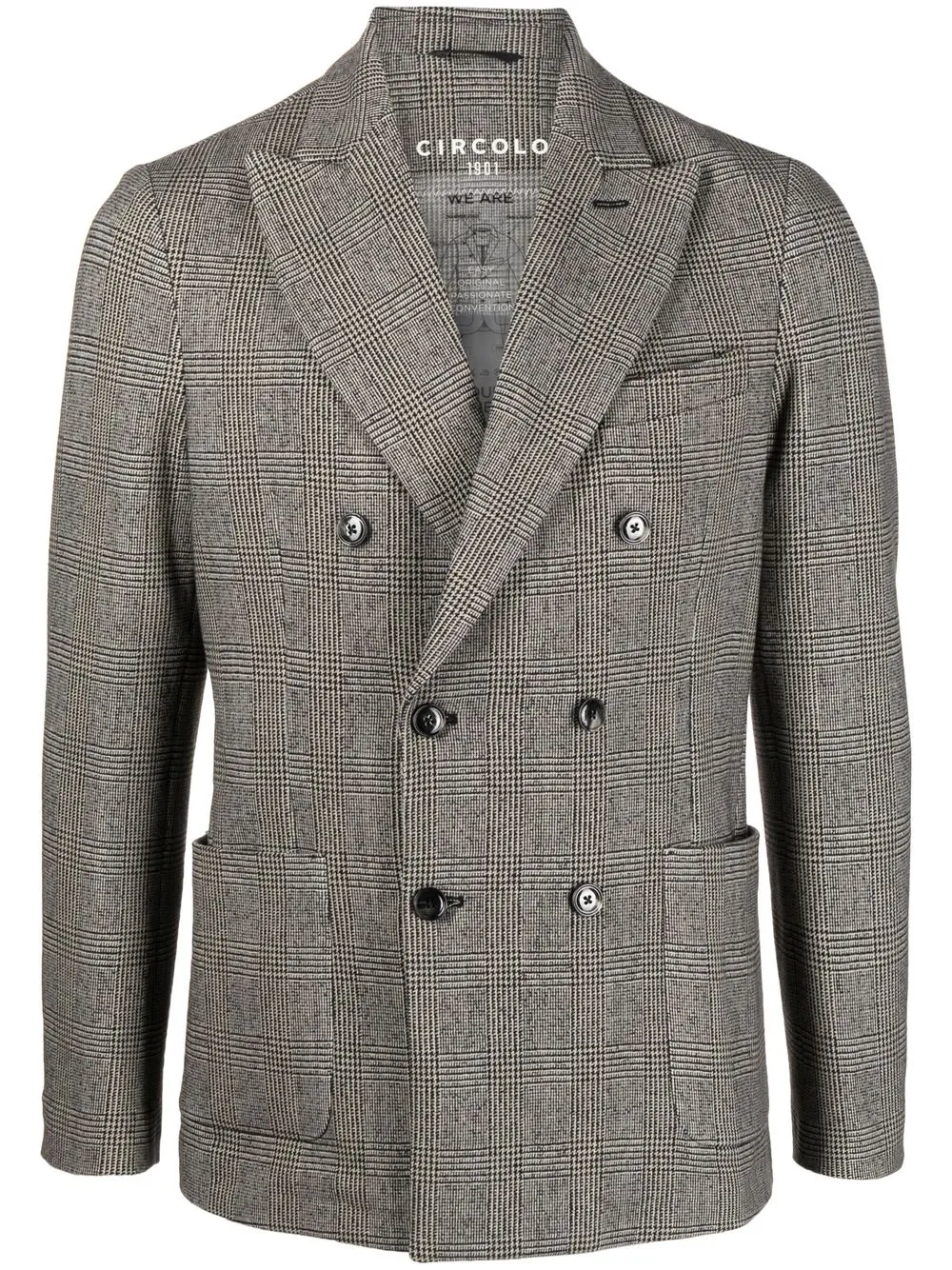 

Circolo 1901 plaid-print blazer - Grey
