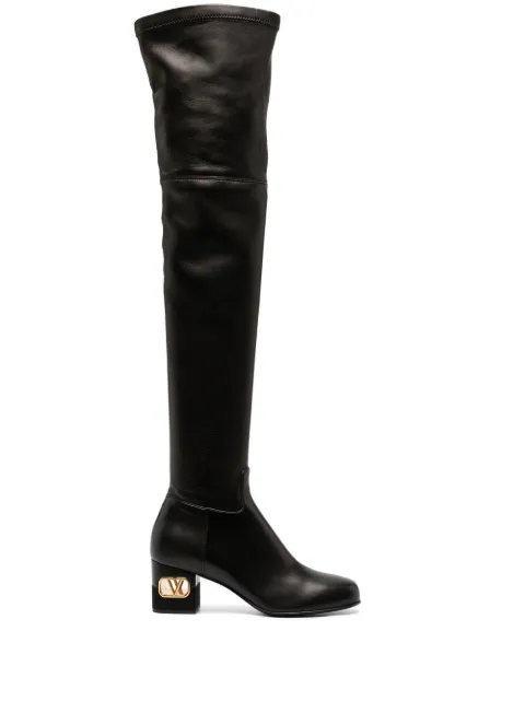 Valentino Garavani VLogo heel thigh-high boots