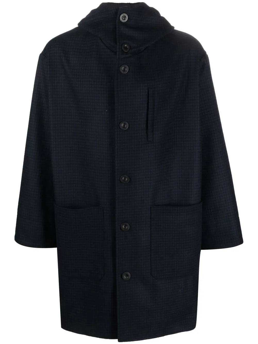 

Paltò Tonio button-up poncho coat - Black