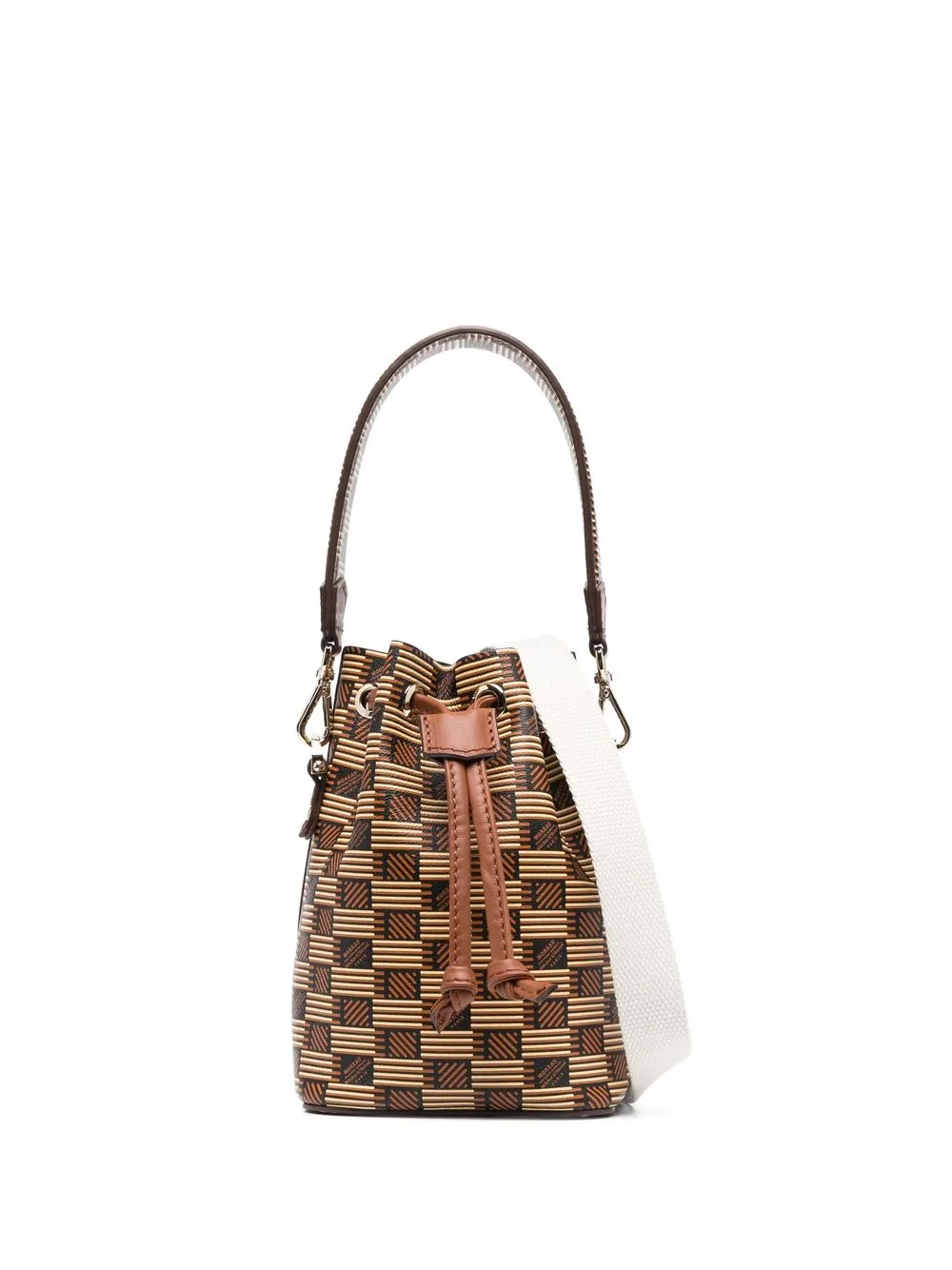 Moreau monogram-print bucket bag - Brown