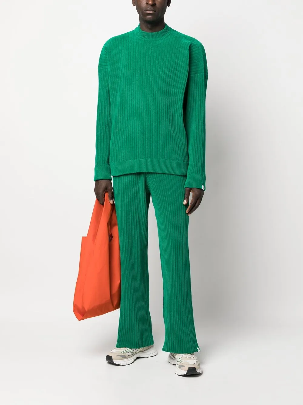 Bonsai Hoodie met colourblocking - Groen