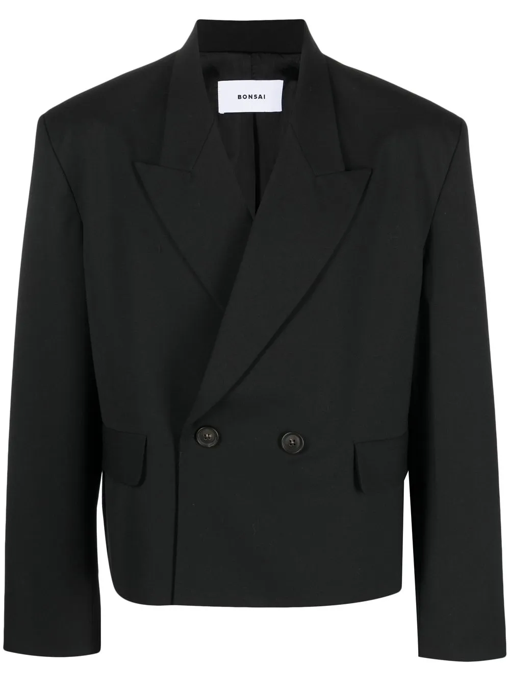 

Bonsai cropped double-breasted blazer - Negro