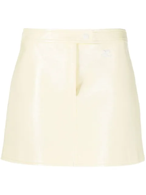 Courrèges Reedition vinyl mini skirt