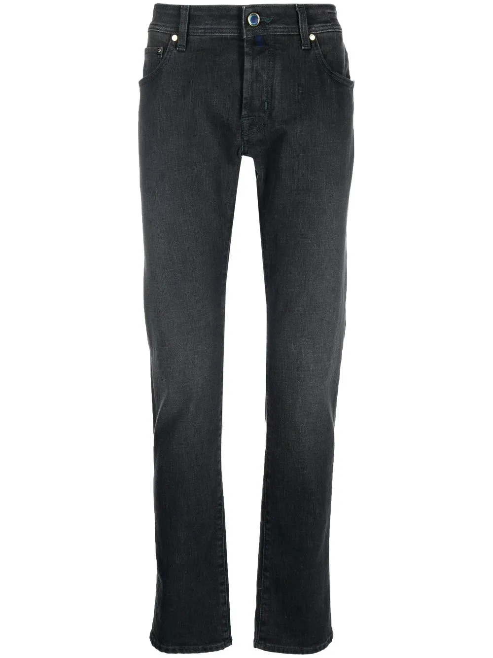 

Jacob Cohën logo-patch slim-cut jeans - Grey