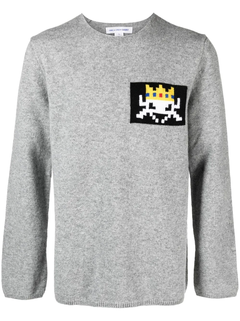 

Comme Des Garçons intarsia-knit crew-neck jumper - Grey