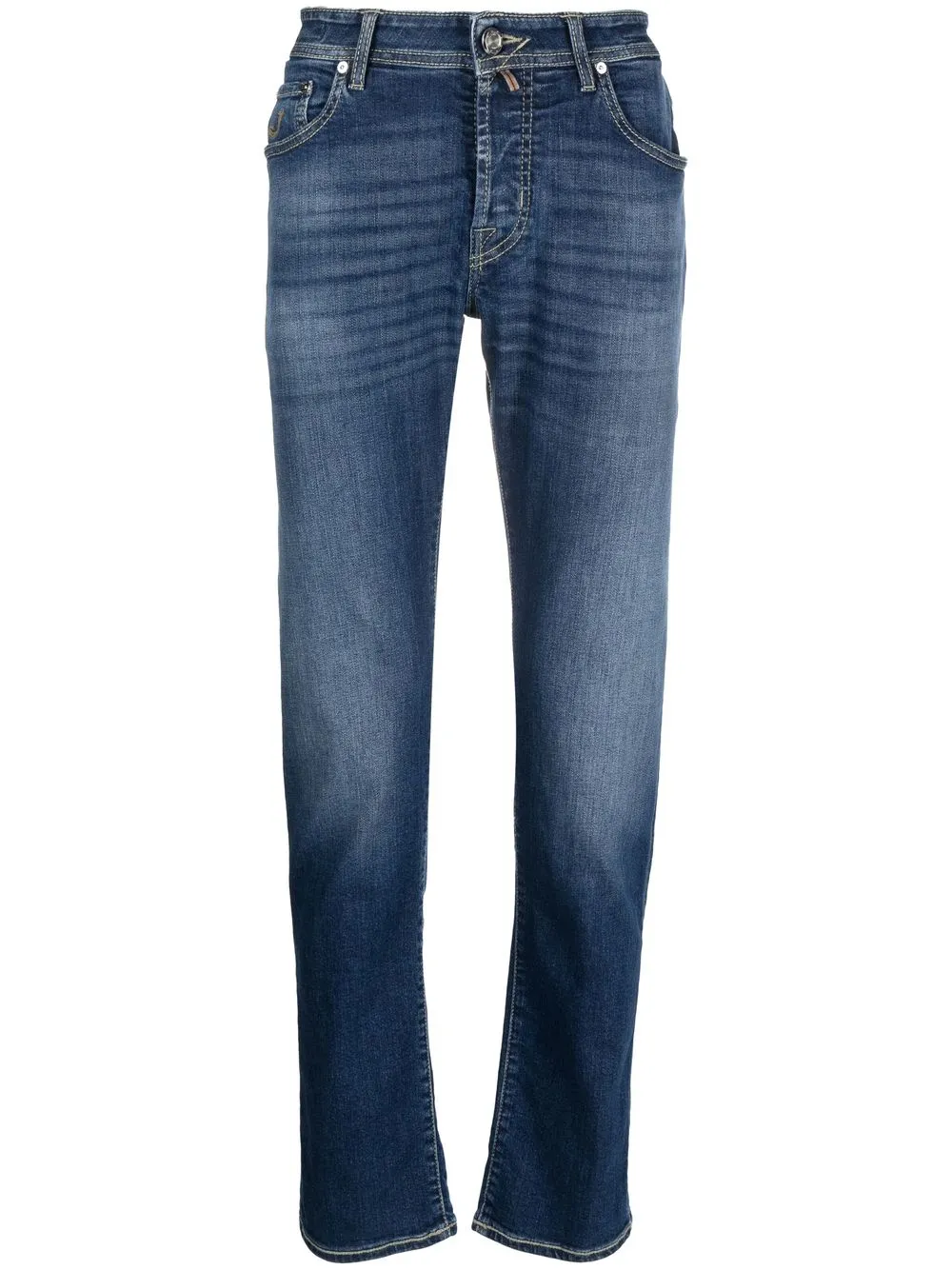 

Jacob Cohën logo-patch slim-cut jeans - Blue