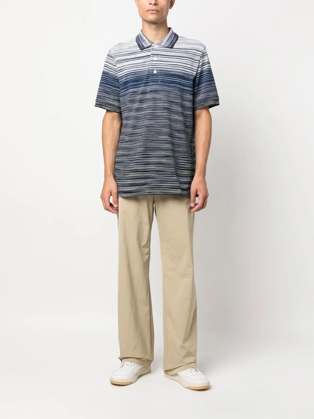 Missoni Gestreept poloshirt - Blauw