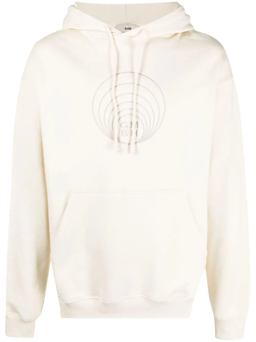 GmbH logo-embroidered organic cotton hoodie - Neutrals