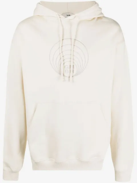 GmbH logo-embroidered organic cotton hoodie