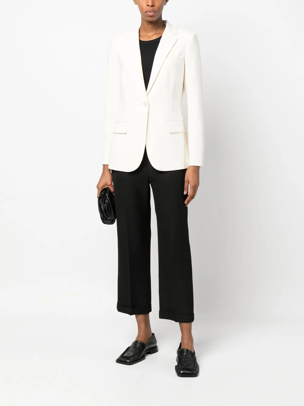 Theory Blazer met enkele rij knopen - Beige