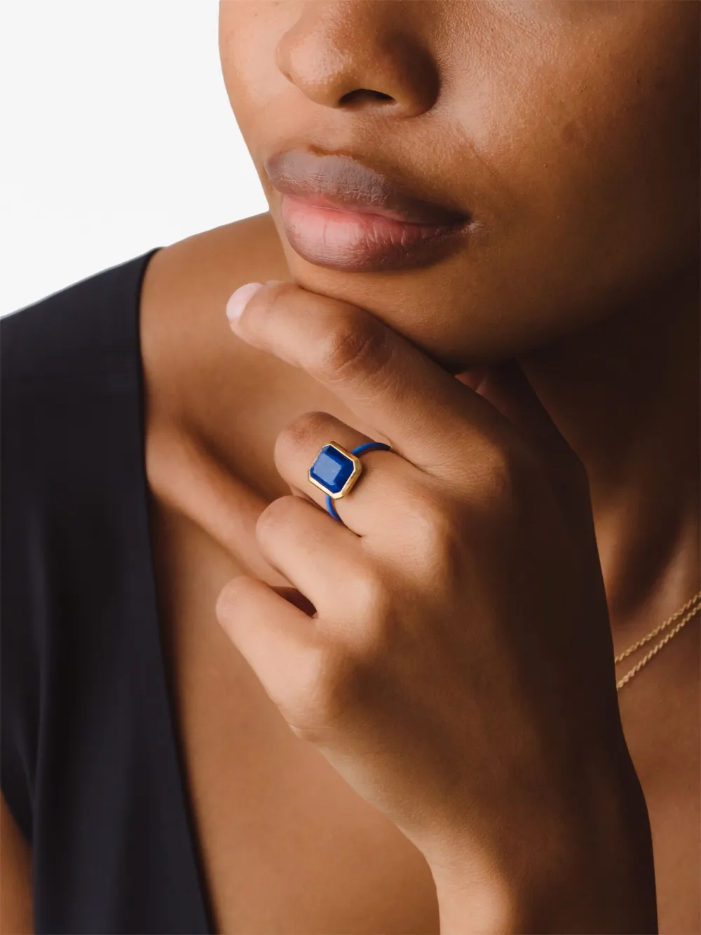 Astley Clarke Ring met lapiz lazuli - Goud