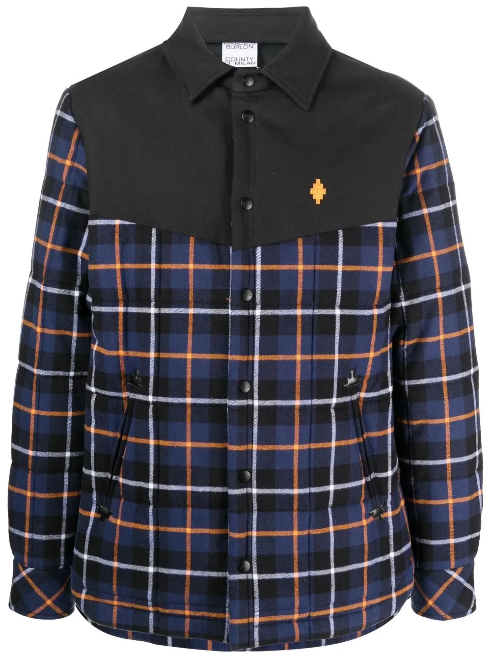 

Marcelo Burlon County of Milan checked long-sleeve jacket - Blue