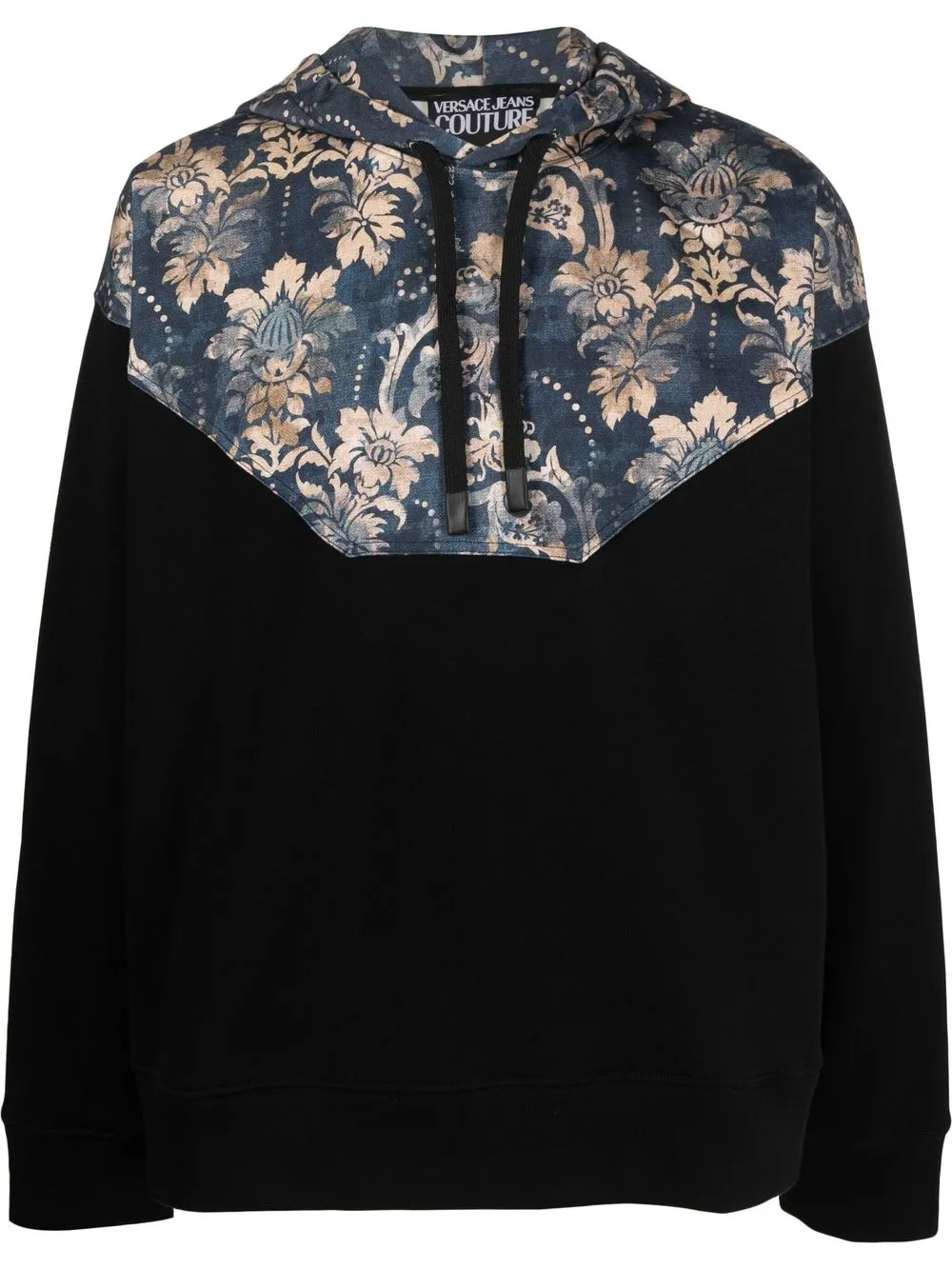 

Versace Jeans Couture baroque-print drawstring hoodie - Black