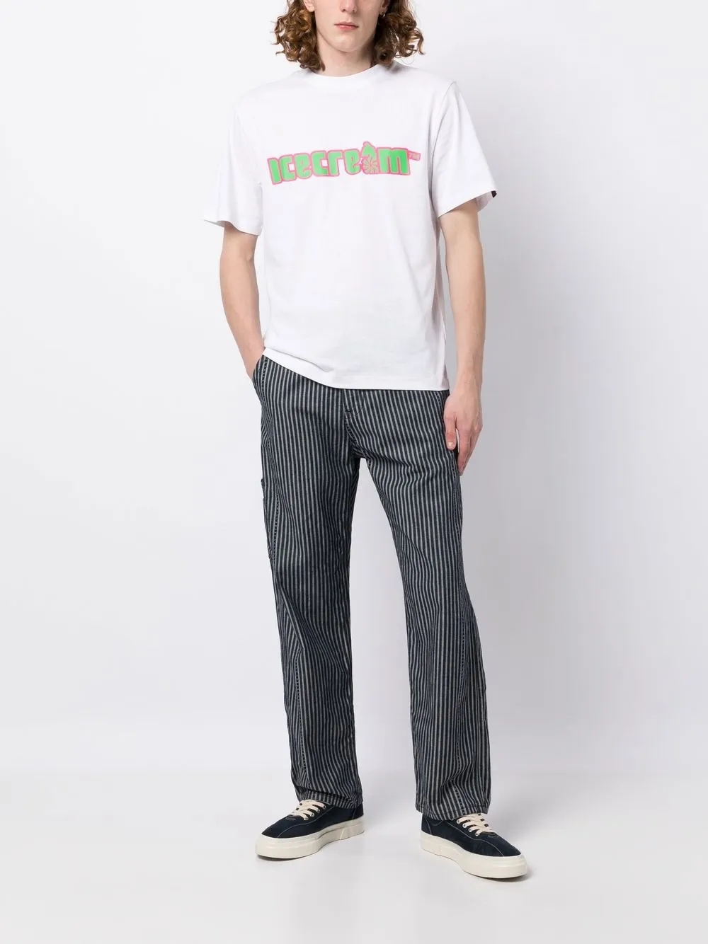 ICECREAM T-shirt met logoprint - Wit