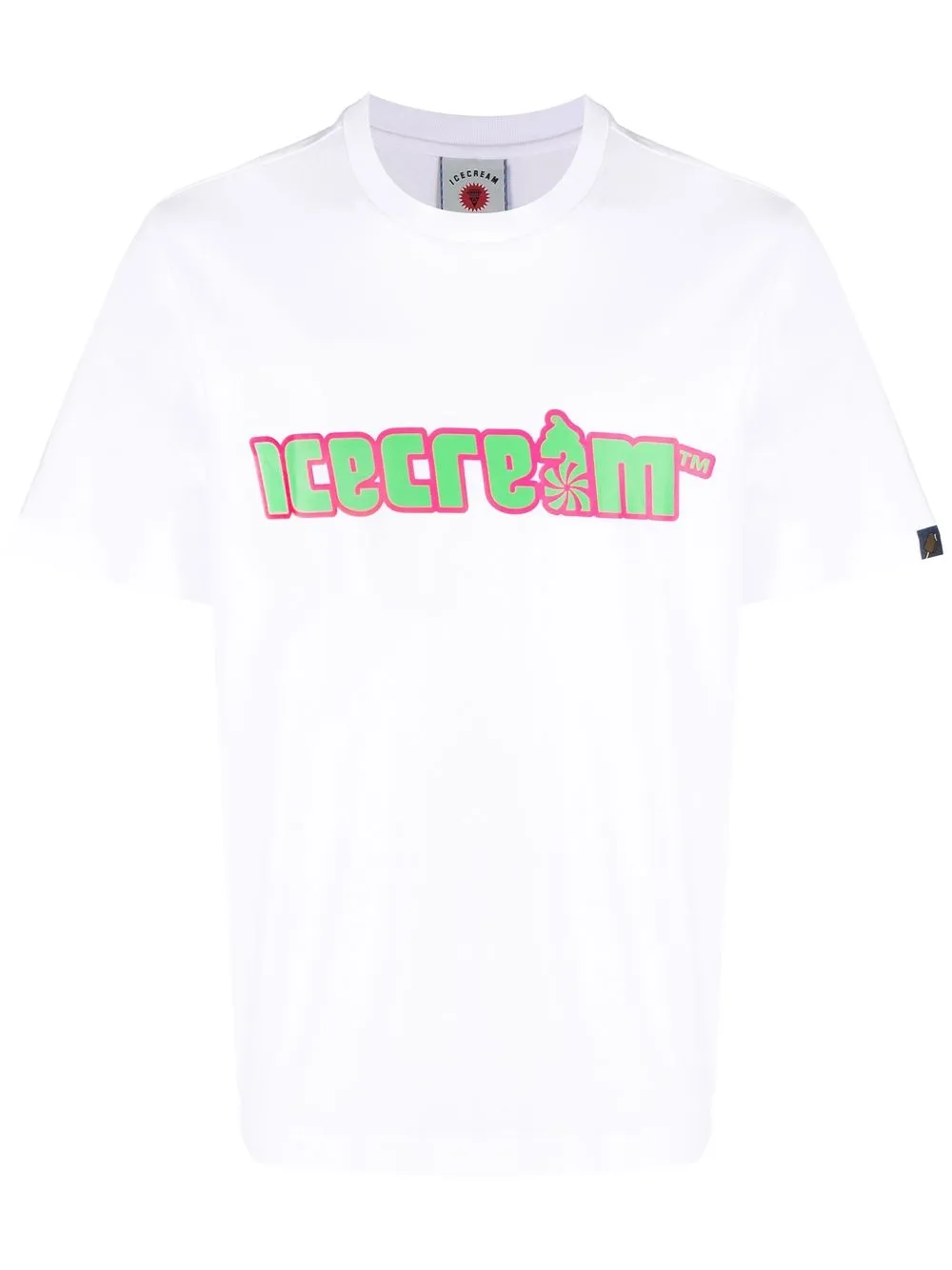 

ICECREAM logo print cotton T-shirt - White