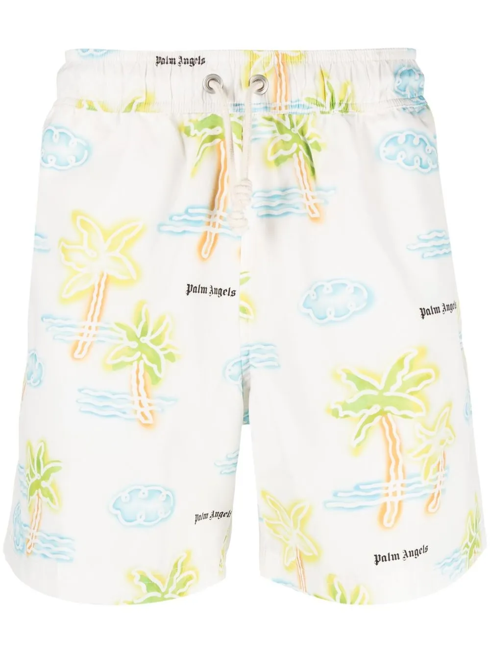 

Palm Angels palm-print track shorts - Neutrals