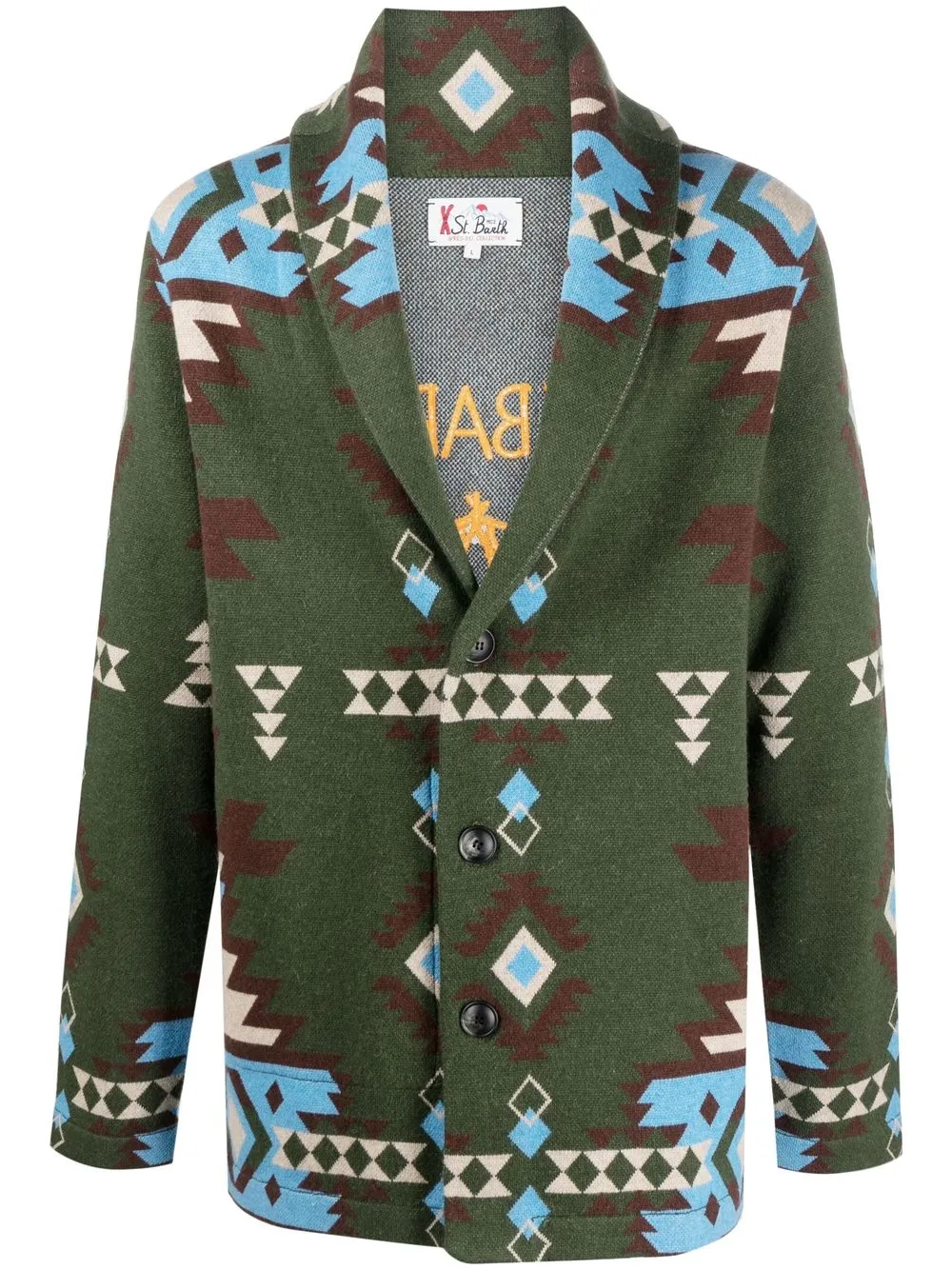

MC2 Saint Barth geometric-print jacket - Green
