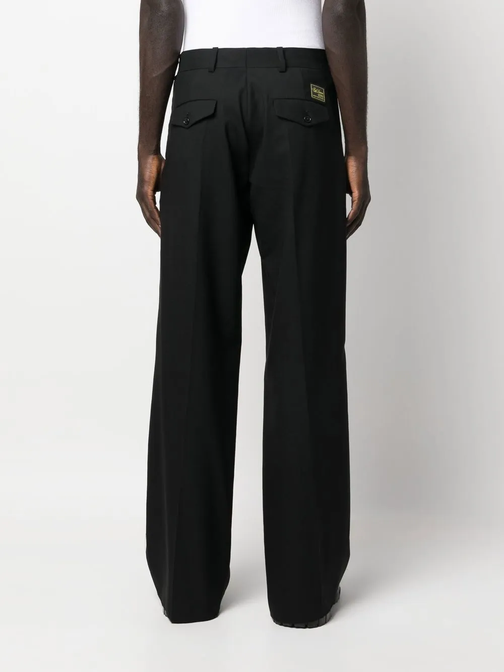 Pantaloni sartoriali a gamba ampia Farfetch Donna Abbigliamento Pantaloni e jeans Pantaloni Pantaloni eleganti Nero 