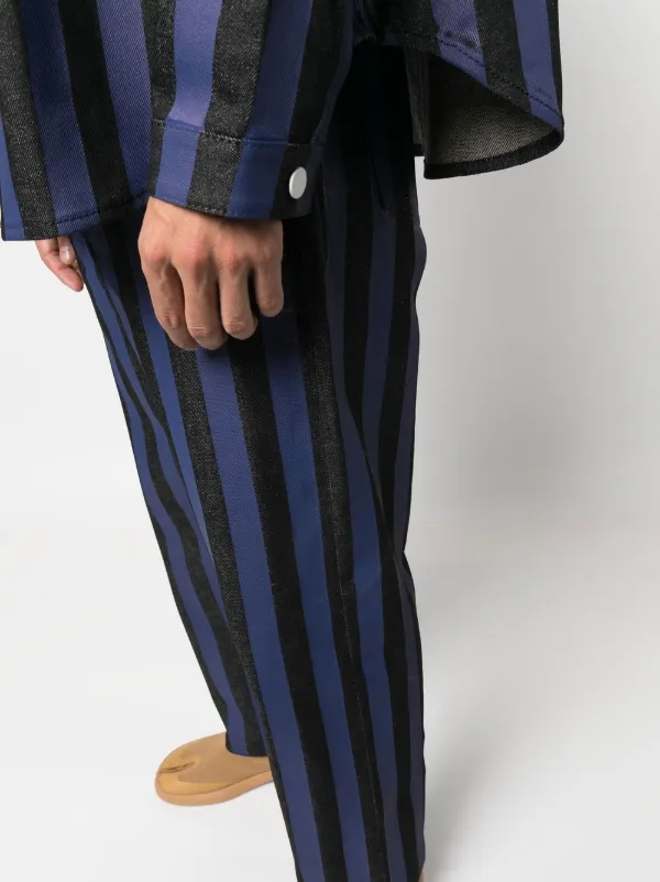 Straight leg striped trousers online
