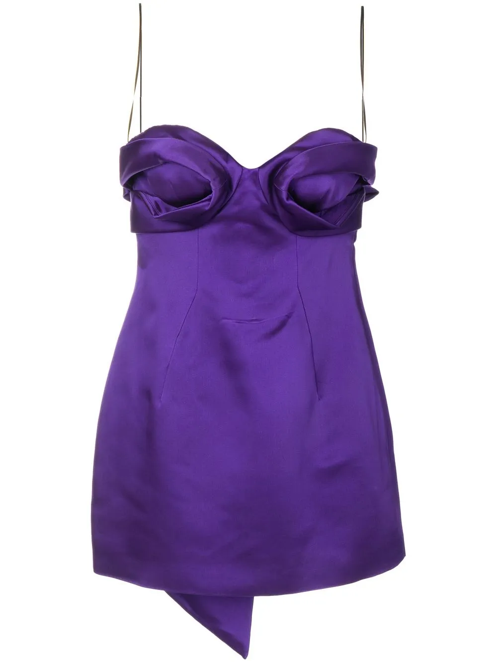 

AREA strapless draped bow dress - Purple