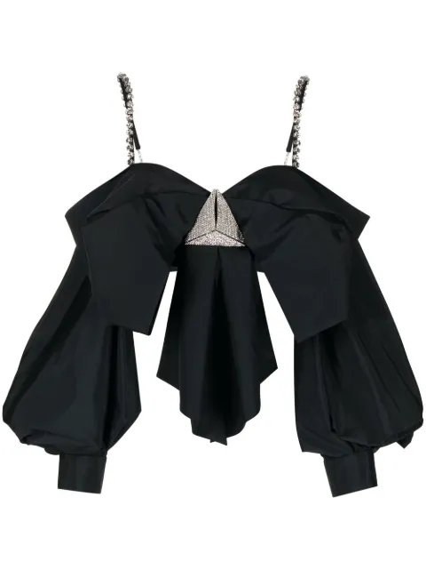AREA top con detalle de con moño oversize