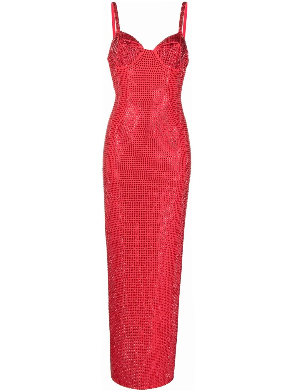 

AREA crystal-embellished evening gown - Red