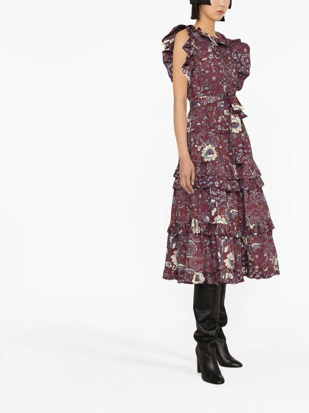 ulla johnson narcissa ruffle gown