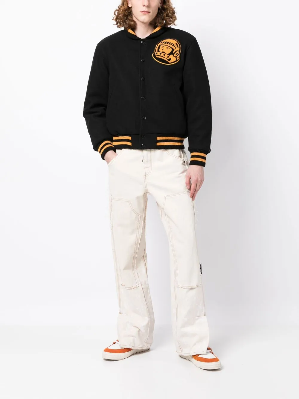Billionaire Boys Club Bomberjack met logopatch - Zwart