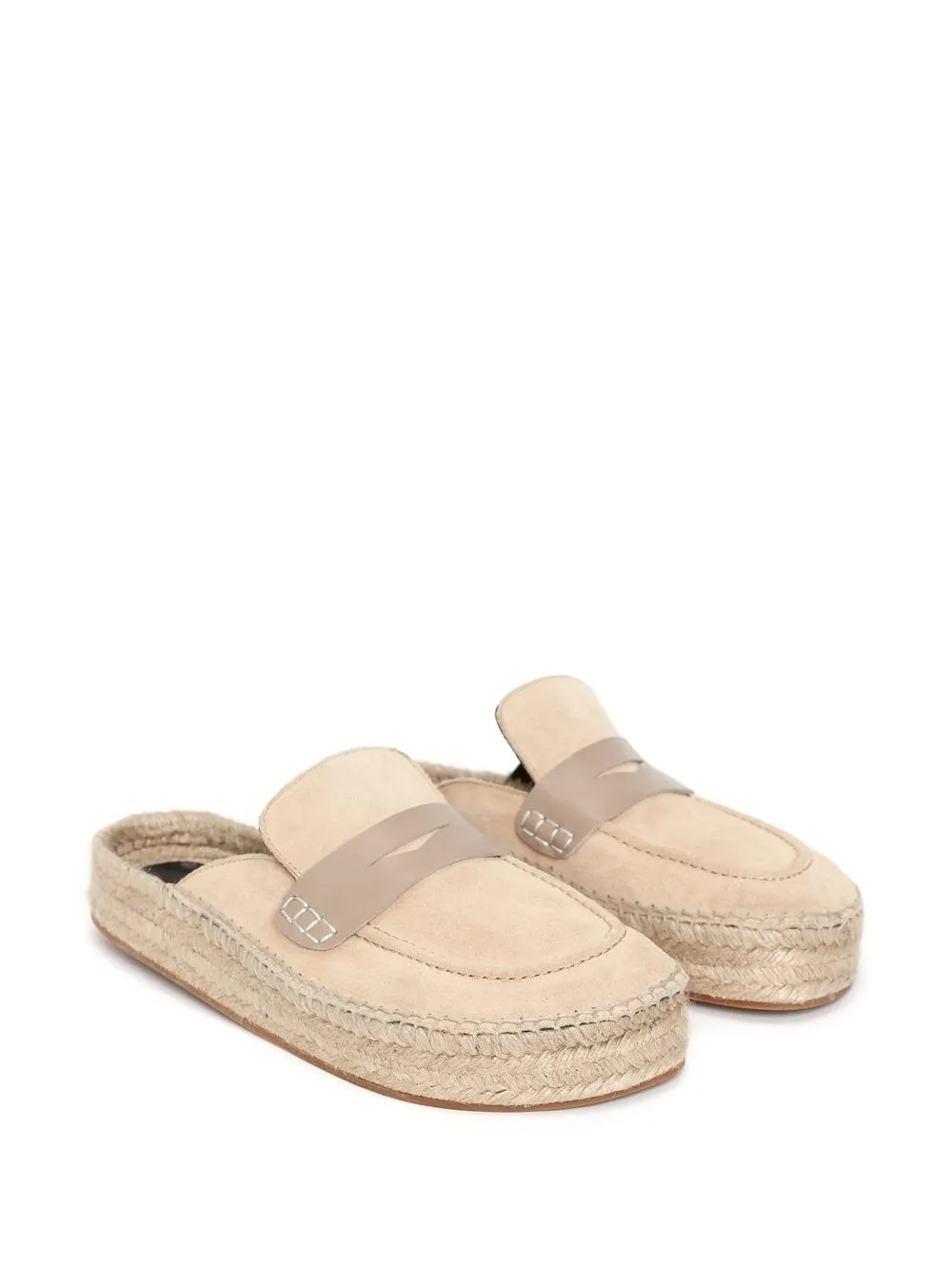 JW Anderson Muiltjes met raffia zool - Beige