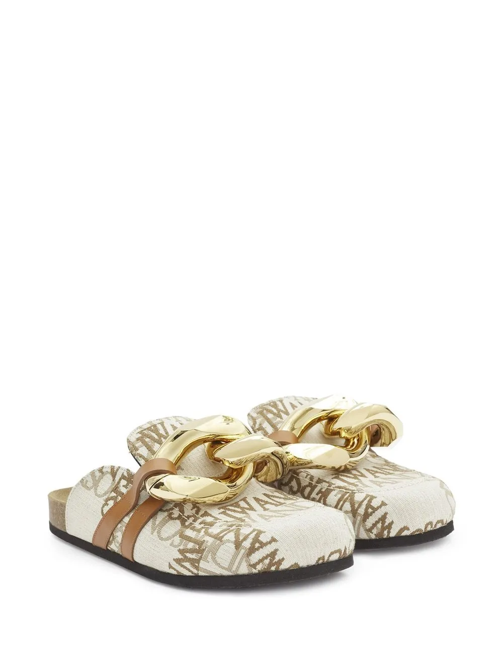 JW Anderson Loafers verfraaid met ketting - Beige