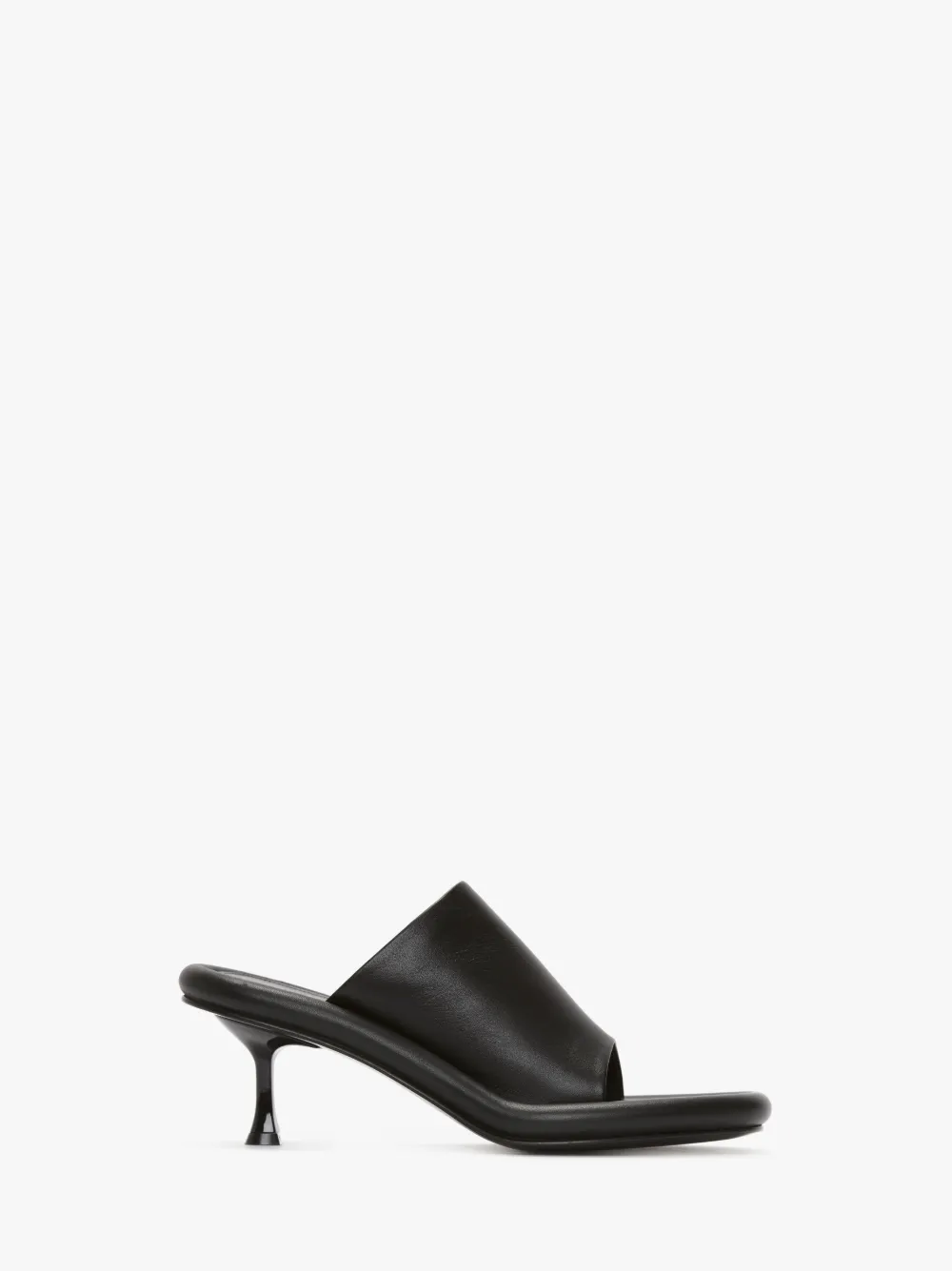 Jw Anderson Black Bumper Tube Sandals In Black