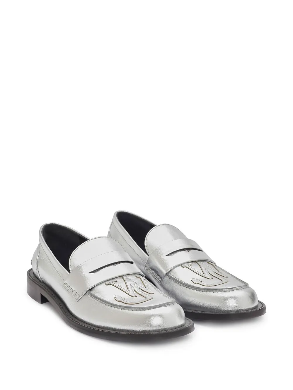 JW Anderson Loafers met logopatch - Zilver