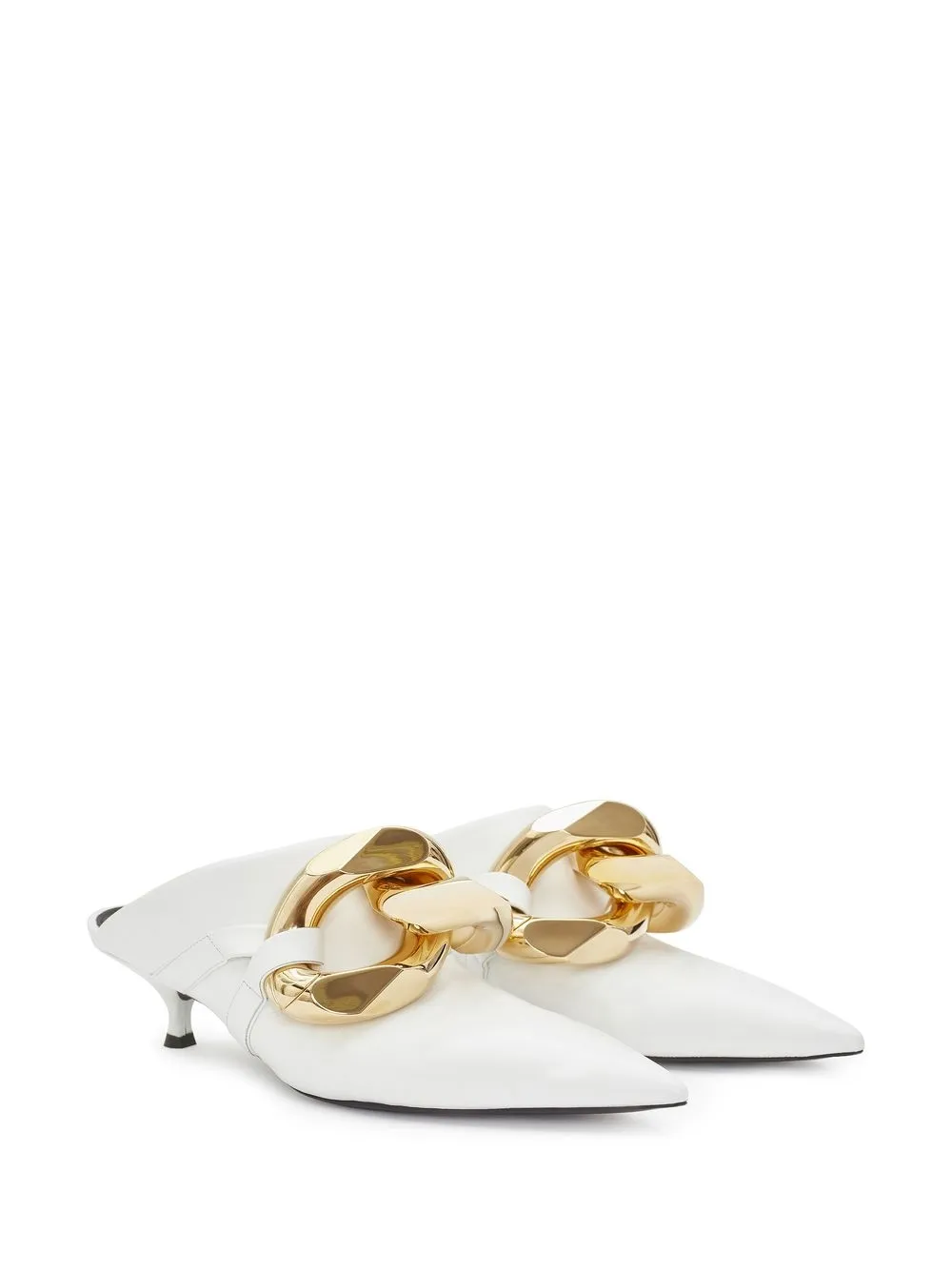 JW Anderson Chain Leather Kitten Mules Farfetch