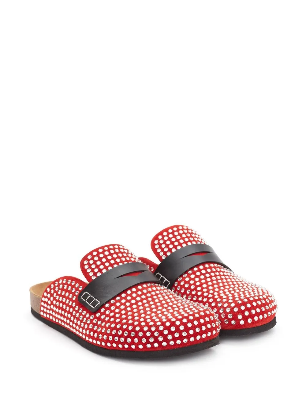 JW Anderson Loafers verfraaid met kristallen - Rood