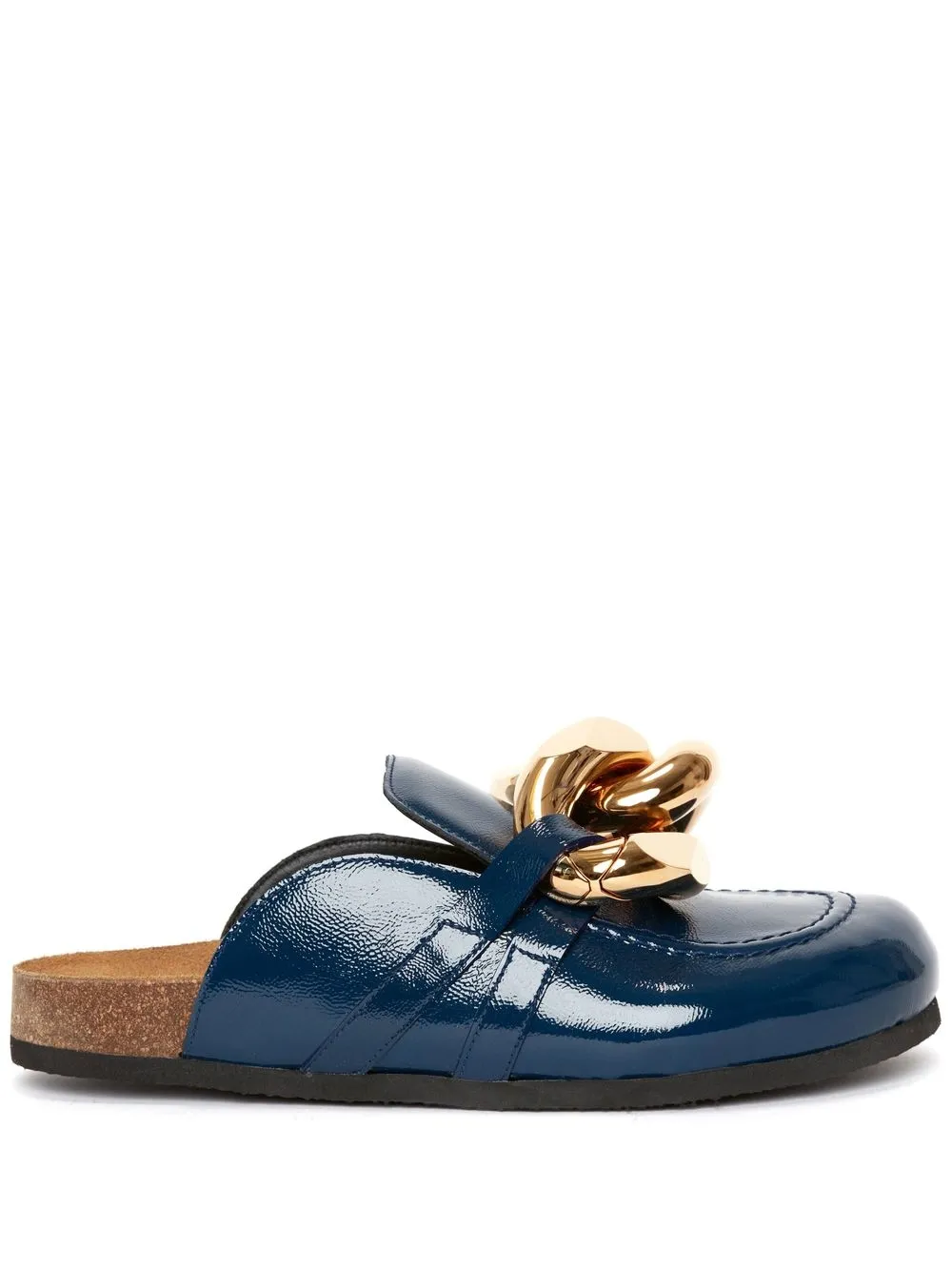 

JW Anderson Chain leather loafer mules - Blue
