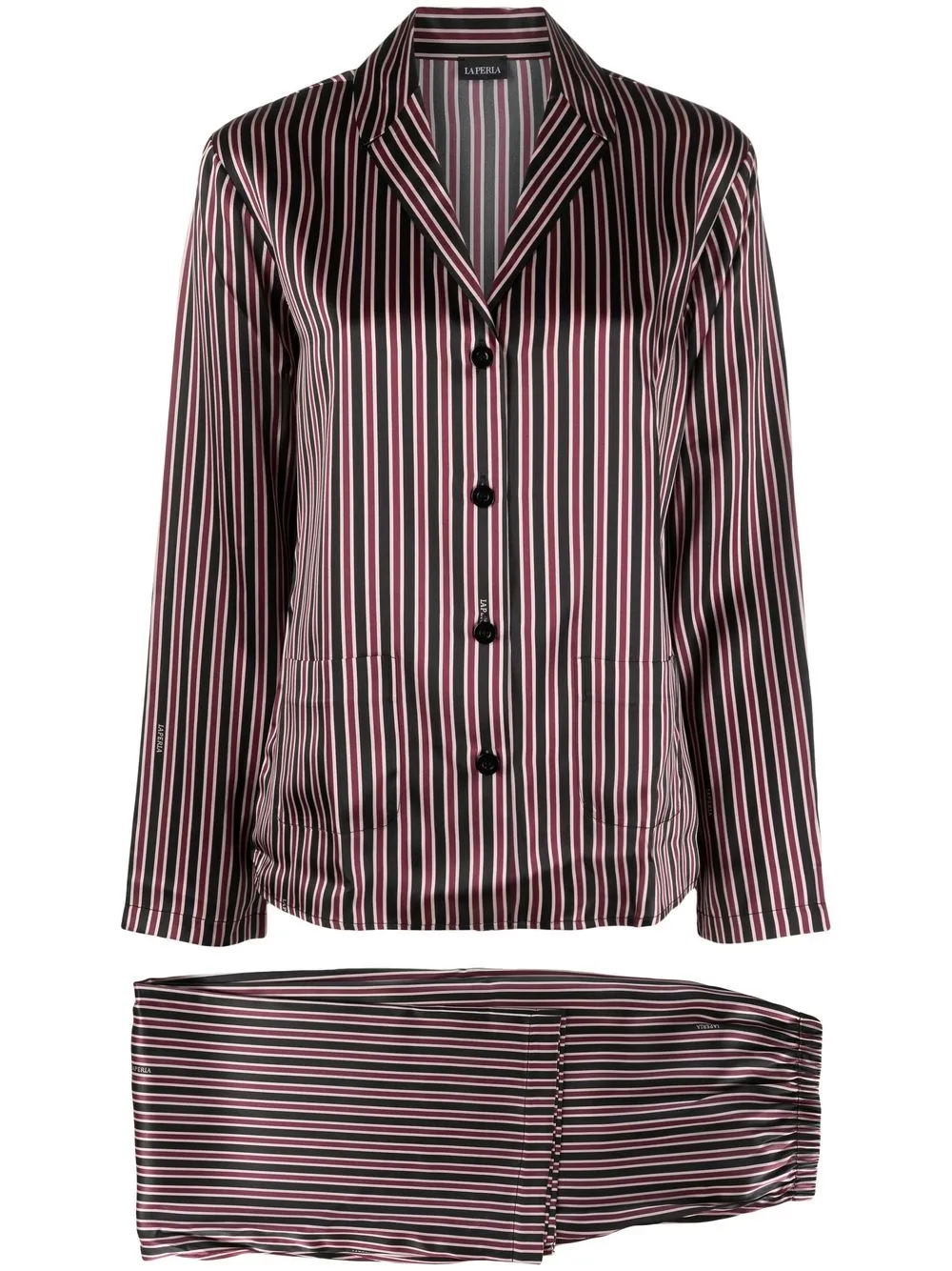 

La Perla stripe-print silk pajama set - Red
