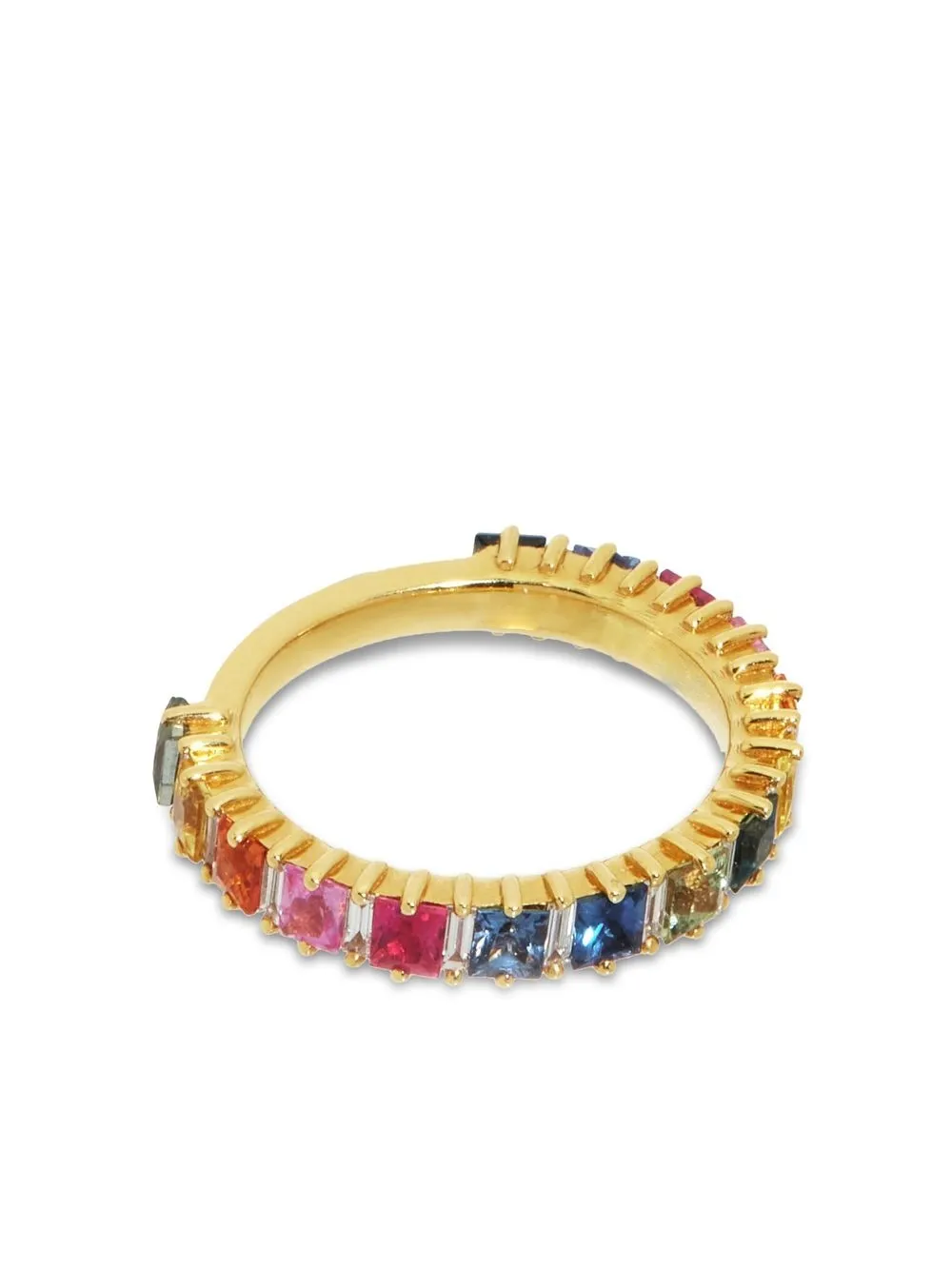 Suzanne Kalan 18kt yellow gold sapphire and diamond ring