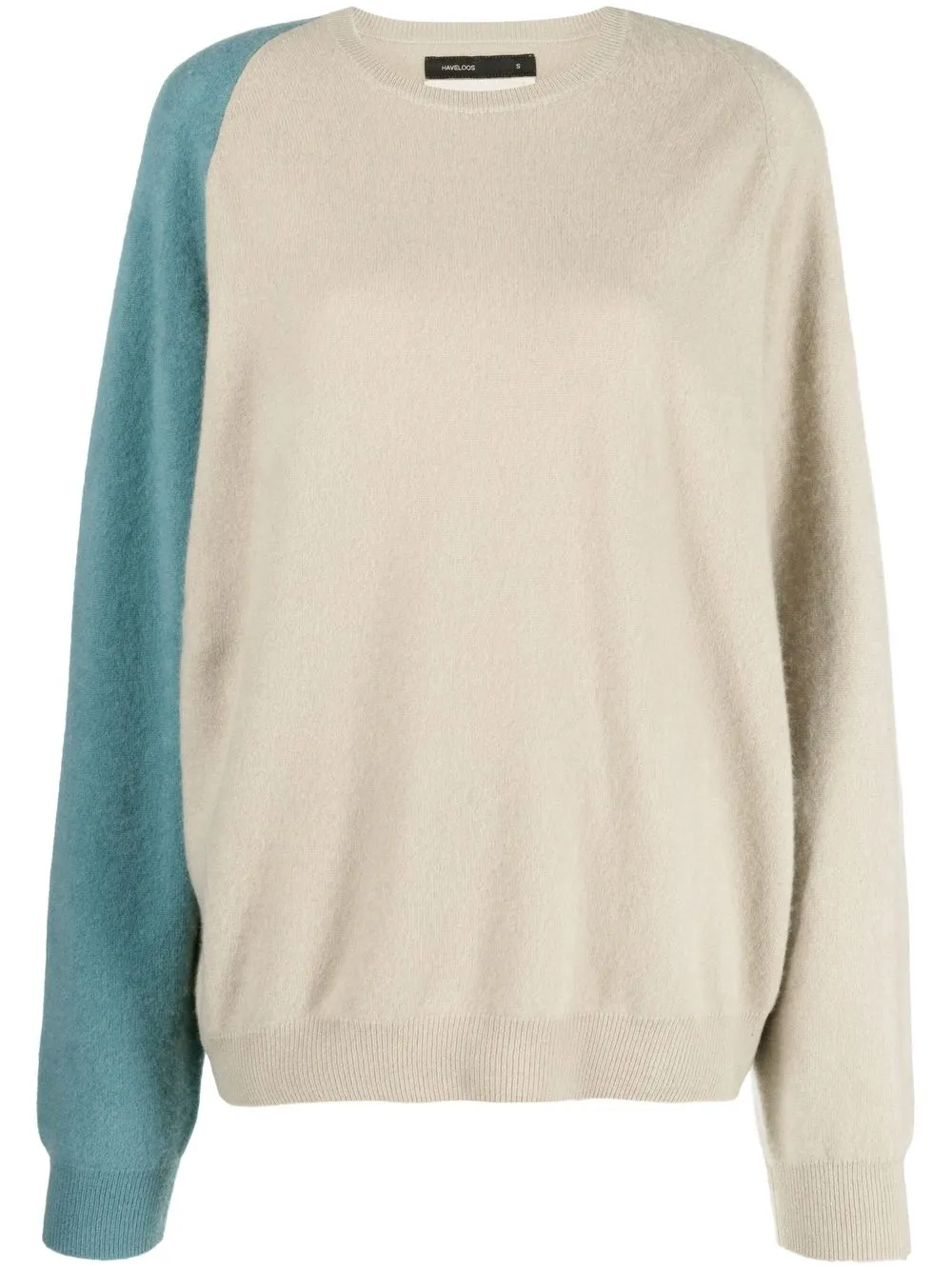 Frenckenberger Colour-block Cashmere Jumper In Neutrals