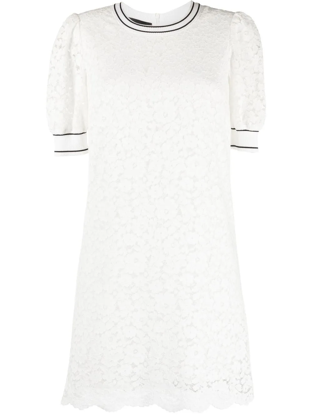 

Boutique Moschino lace-detail mini dress - White