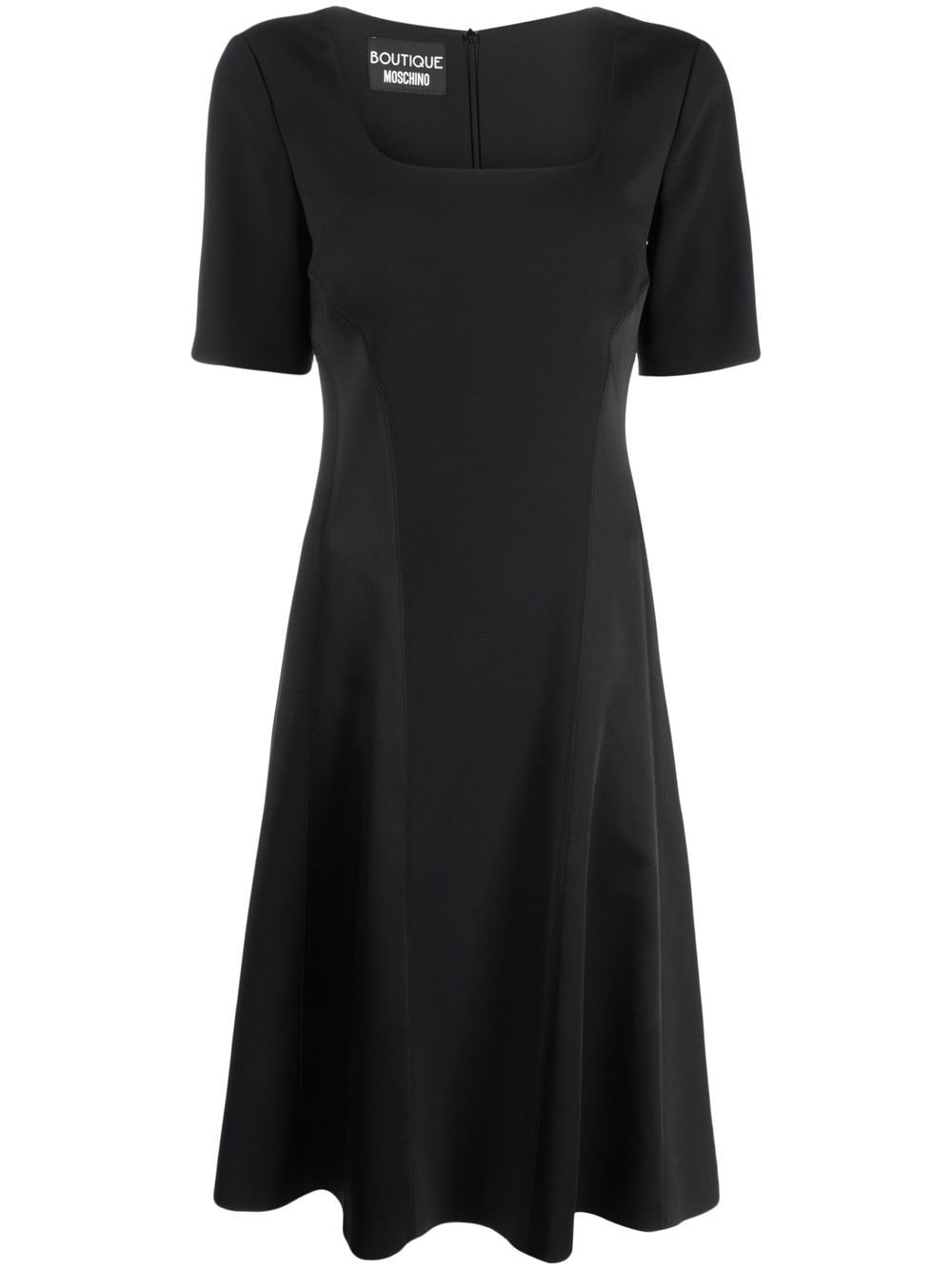 Boutique Moschino Square-neck Dress In Black