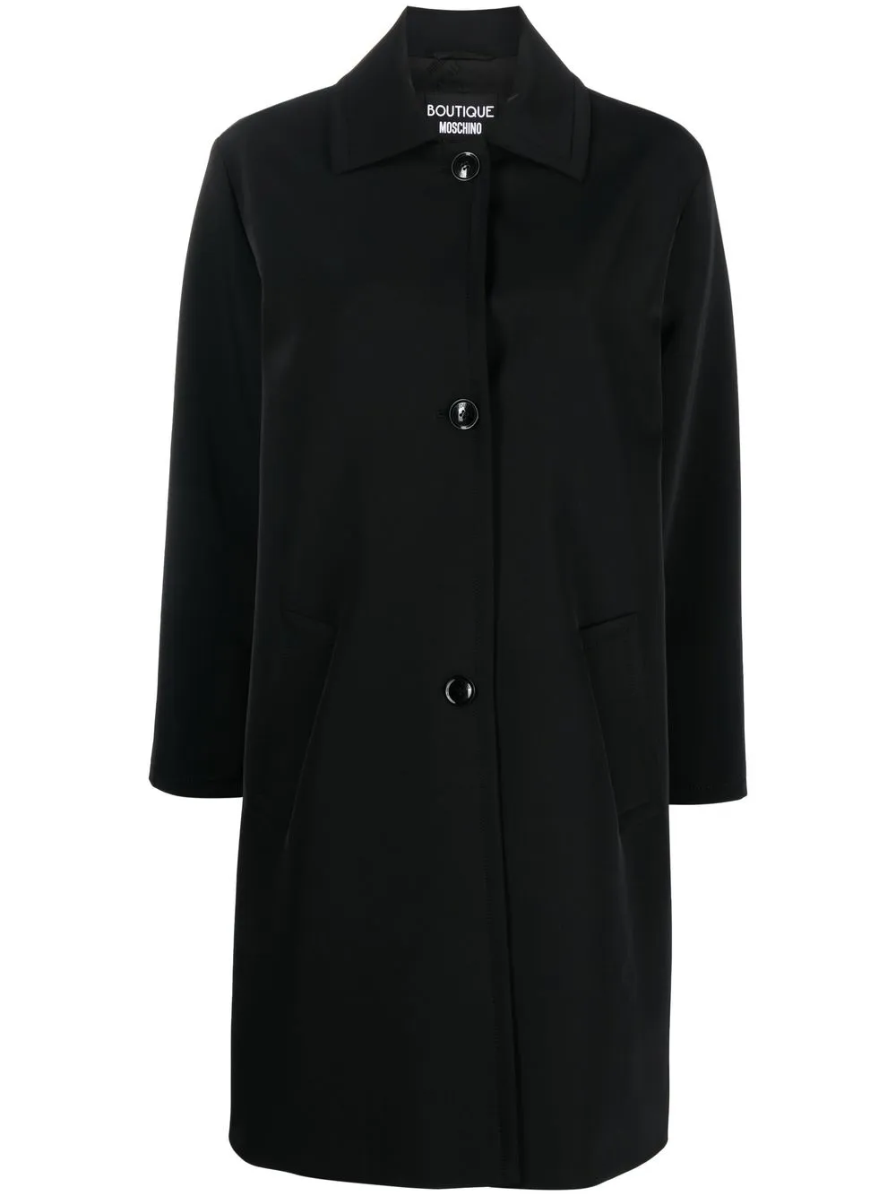 

Boutique Moschino single-breasted tailored coat - Black