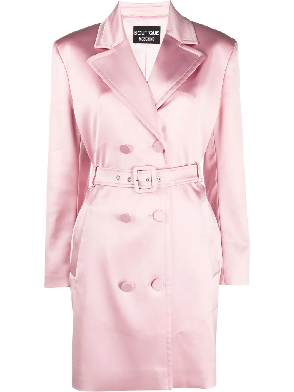 

Boutique Moschino belted double-breasted coat - Pink