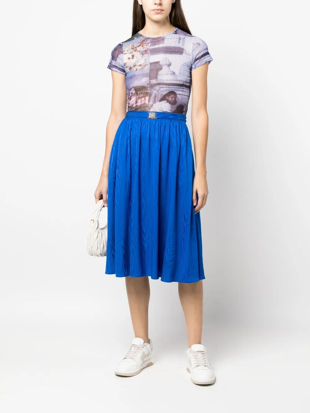 Boutique Moschino Gesmockte midi-rok - Blauw