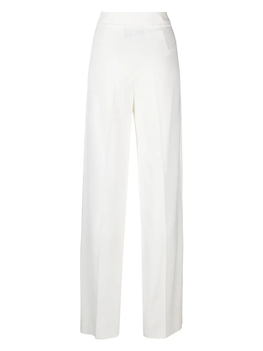 Shop Boutique Moschino High-waisted Tailored Trousers In White